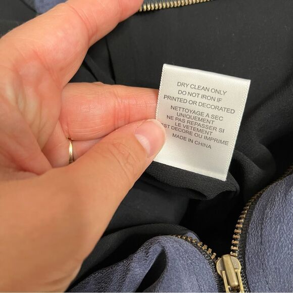 Equipment zip front silk jacket/top - Picture 5 of 5